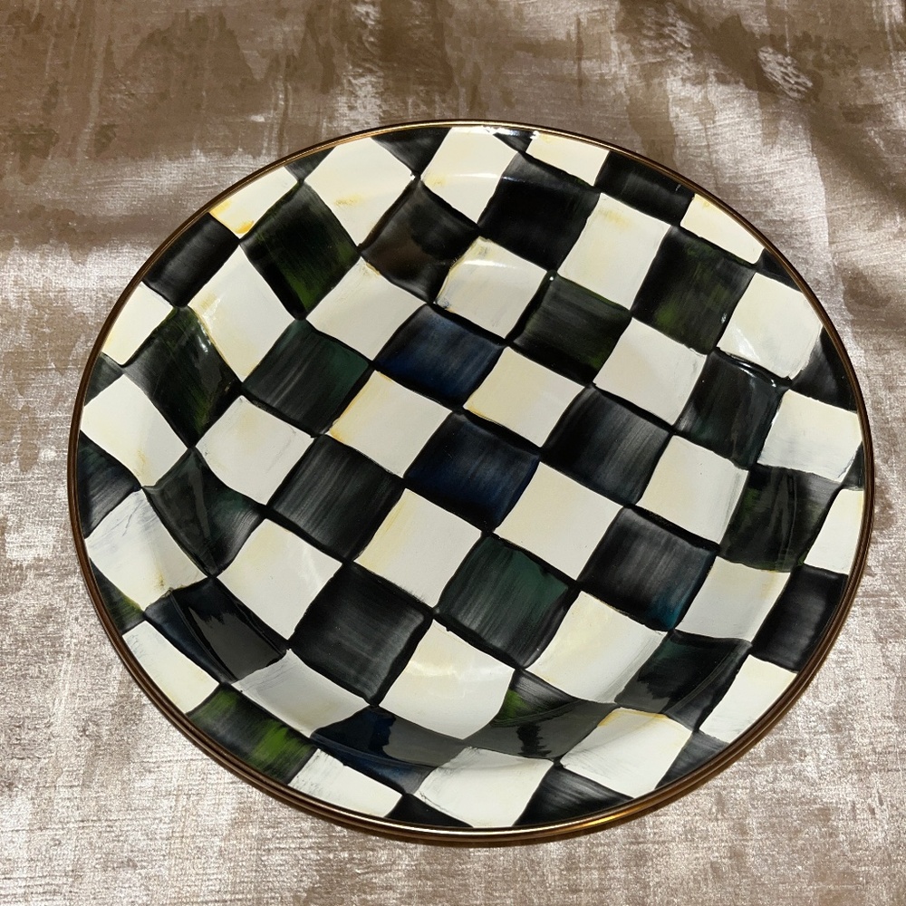 MacKenzie Childs Courtly Check Pie Plate - NWT!